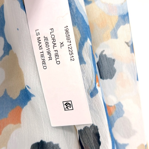 Joie Floral Field Tiered Midi Hi/Low Dress NWT Women XL Cottagecore Coastal Boho - Picture 6 of 13